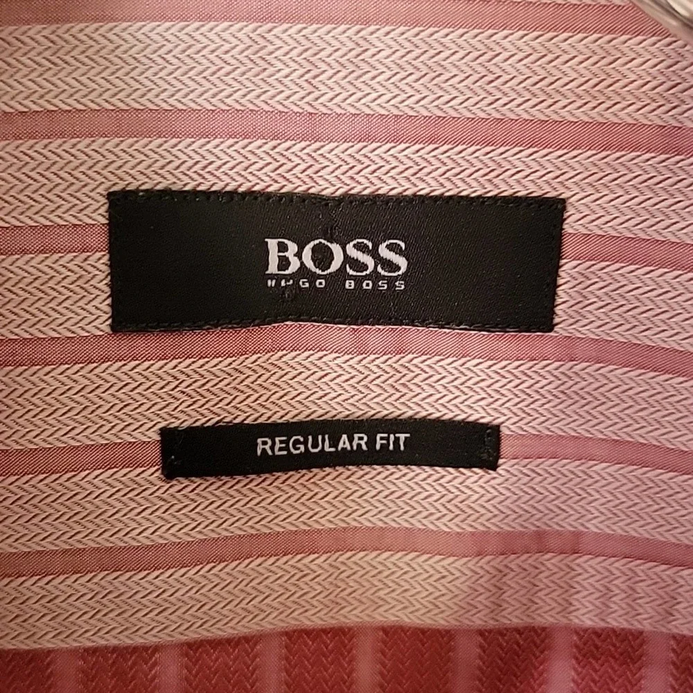 BOSS Hugo‎ Boss Regular Fit 16 1/2 34/35 Striped Dress Shirt